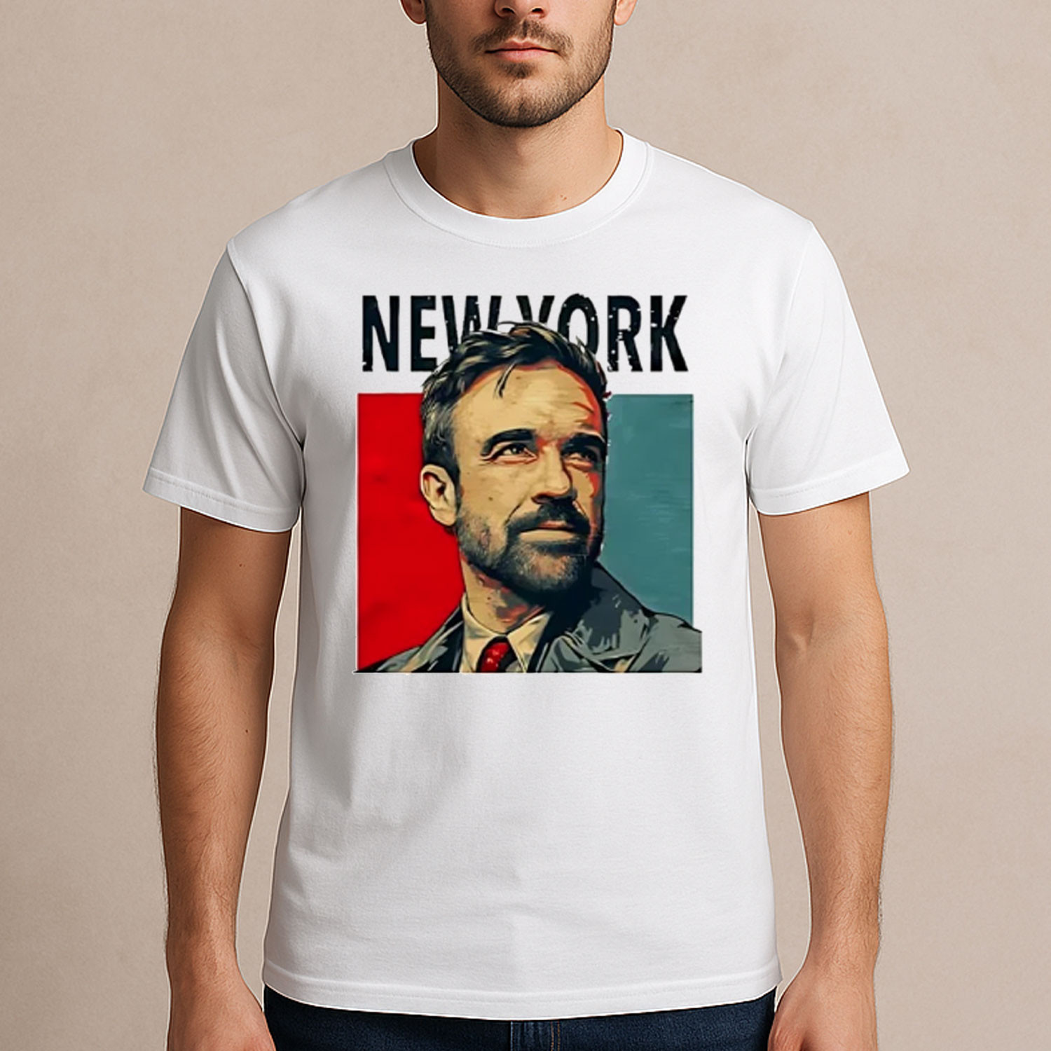 Zohran Mamdani New York T-Shirt Politician Portrait Art Tee Muslim Mayor Themed Gifts