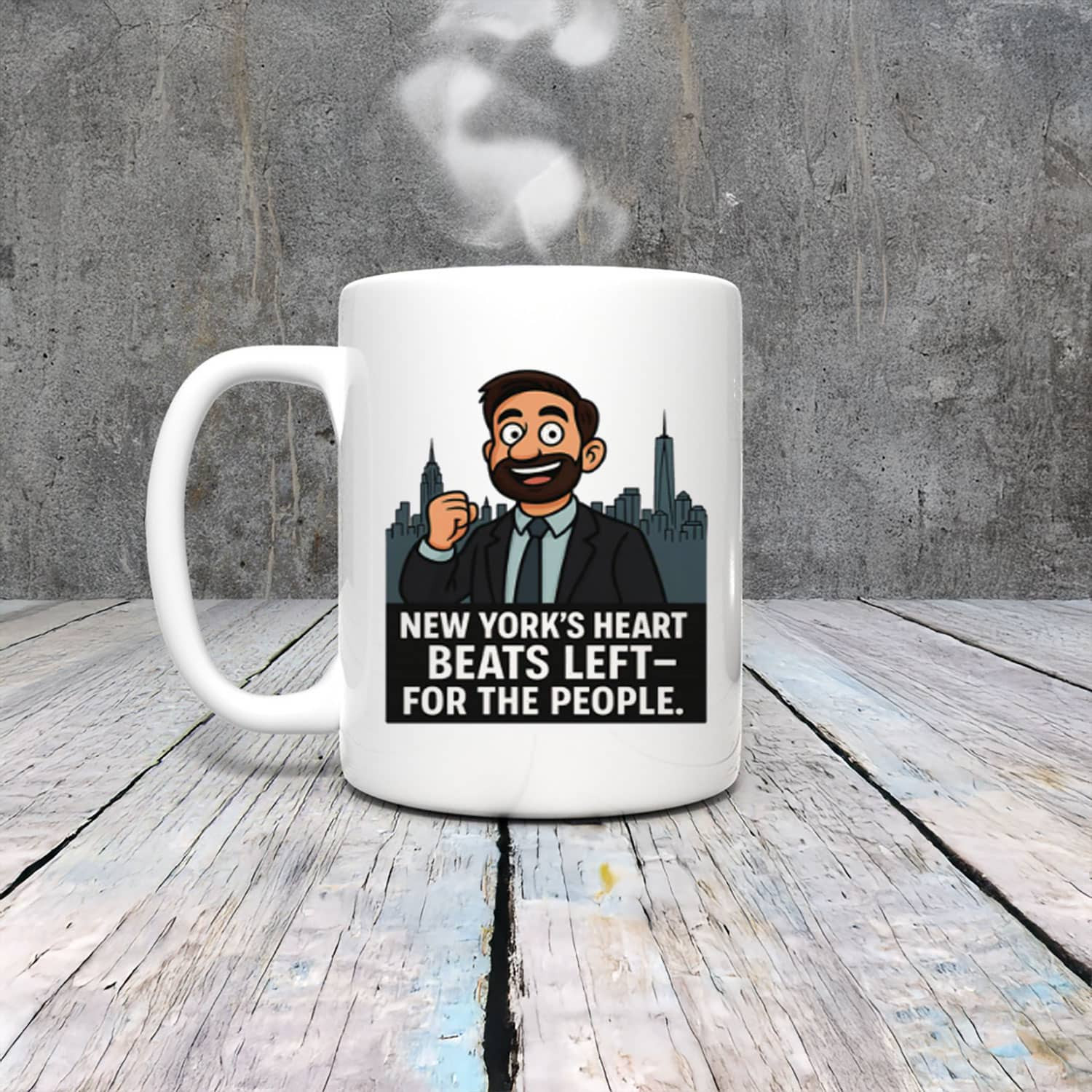Zohran Mamdani New York's Heart Mug Mayor Campaign Mamdani Political Gifts For Him