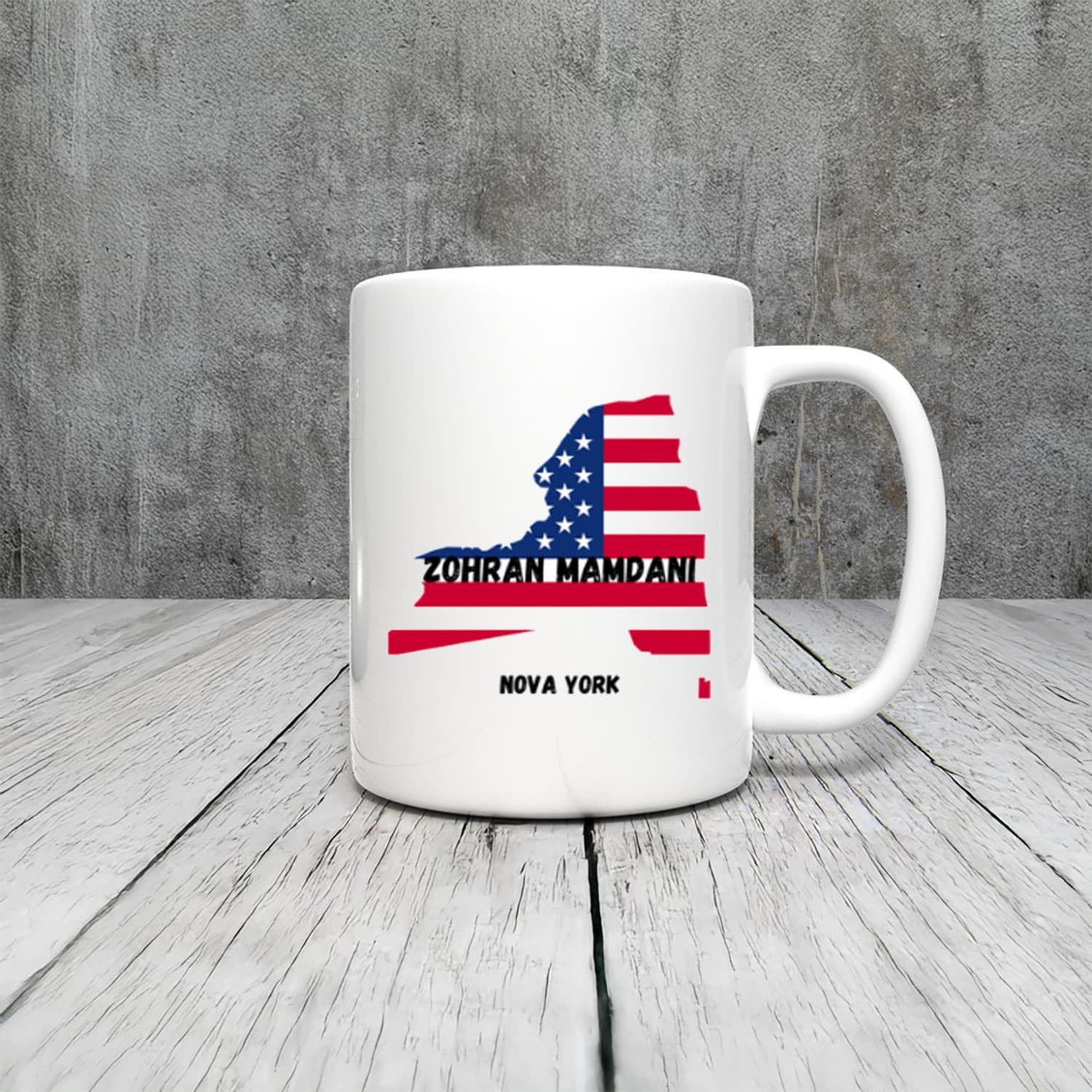 Zohran Mamdani Nova York US Flag Mug Muslim Mayor Victory Campaign Democrats Gifts