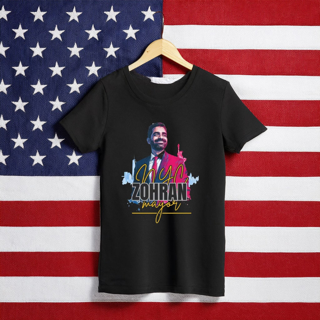 Zohran Mamdani NYC Mayor T-Shirt New York City Political Activist Tee Gifts For Him