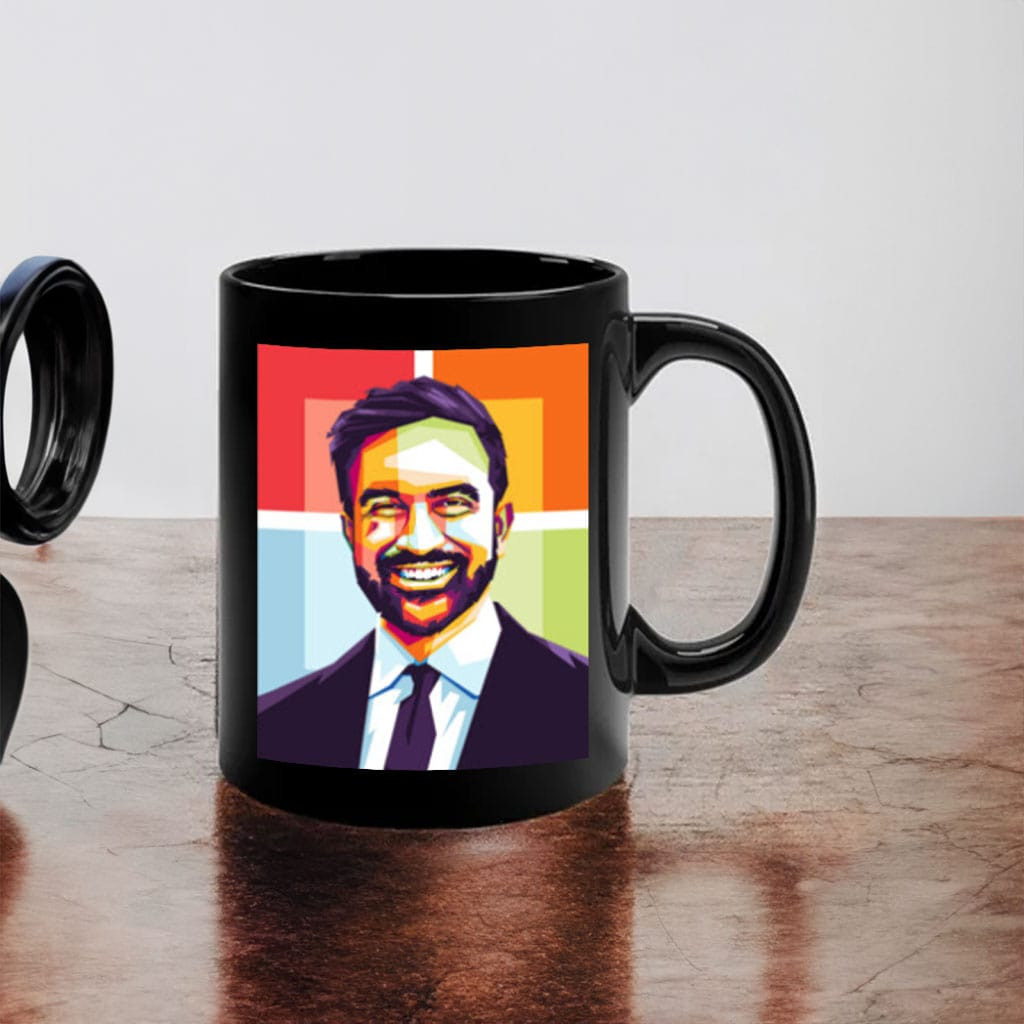 Zohran Mamdani Portrait Mug Progressive New York City Zohran Mayor Campaign Gifts