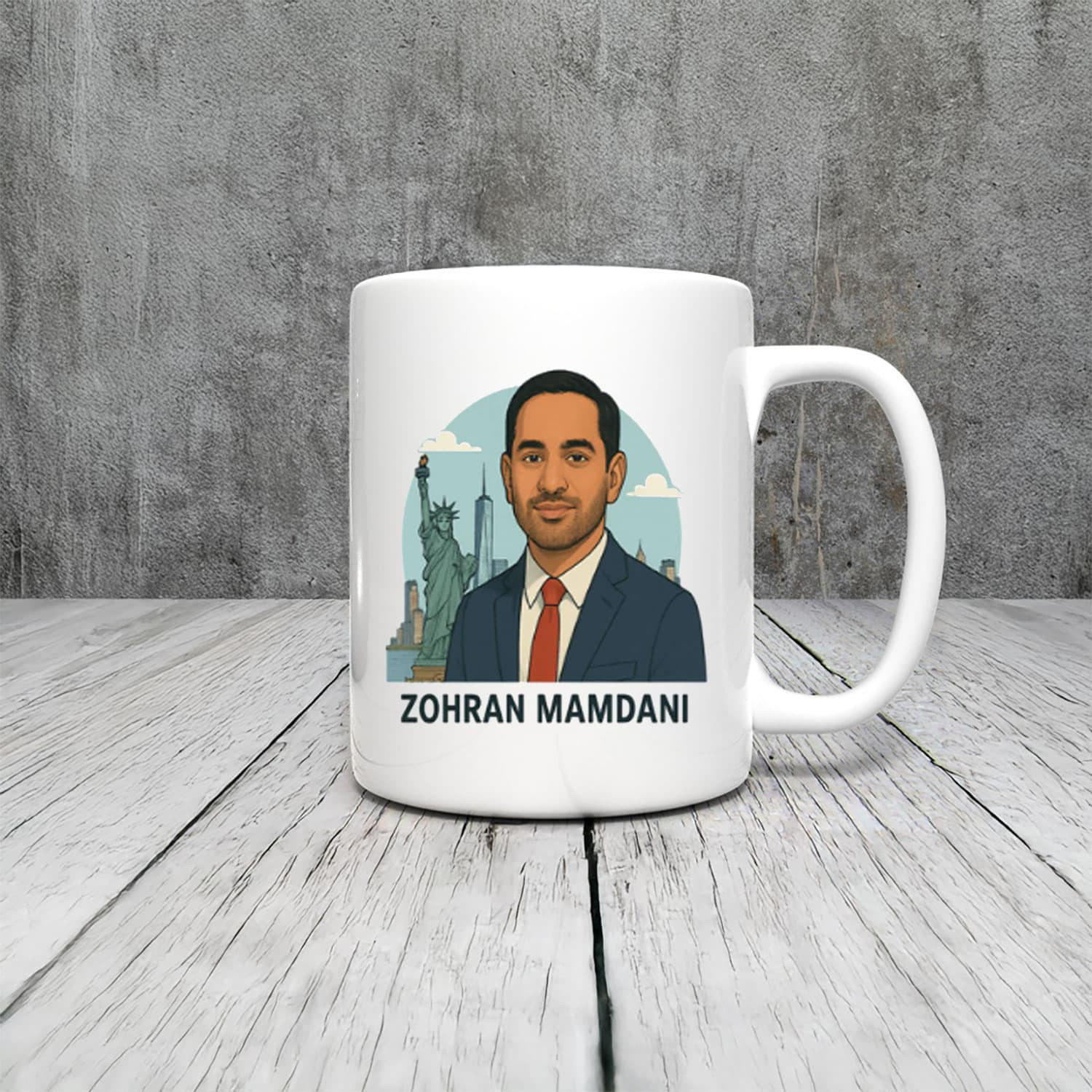 Zohran Mamdani Portrait Mug Victory Mayor Campaign Mamdani Gifts For Political Enthusiast