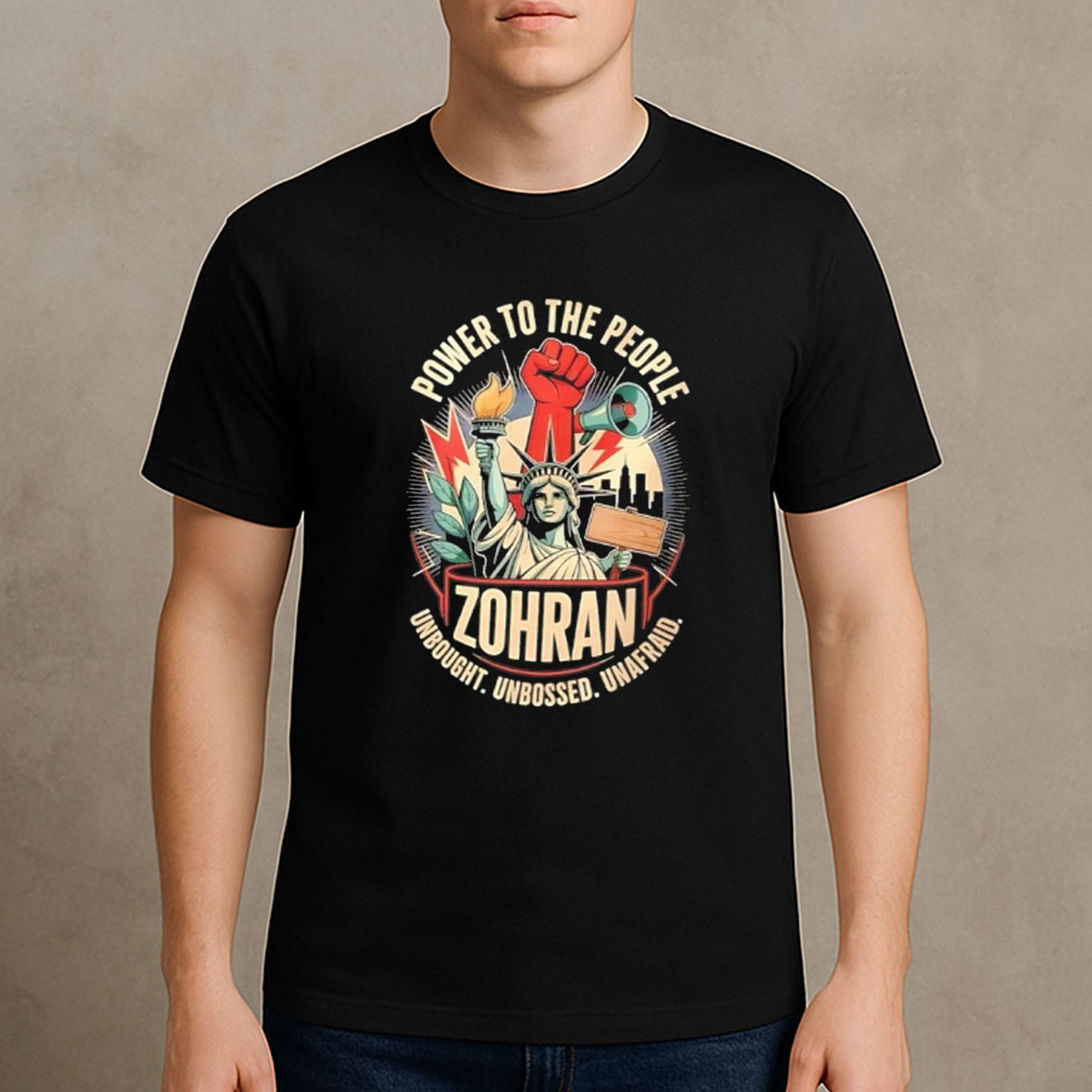 Zohran Mamdani Power To The People T-Shirt Democratic Socialism Tee Muslim Mayor Gifts