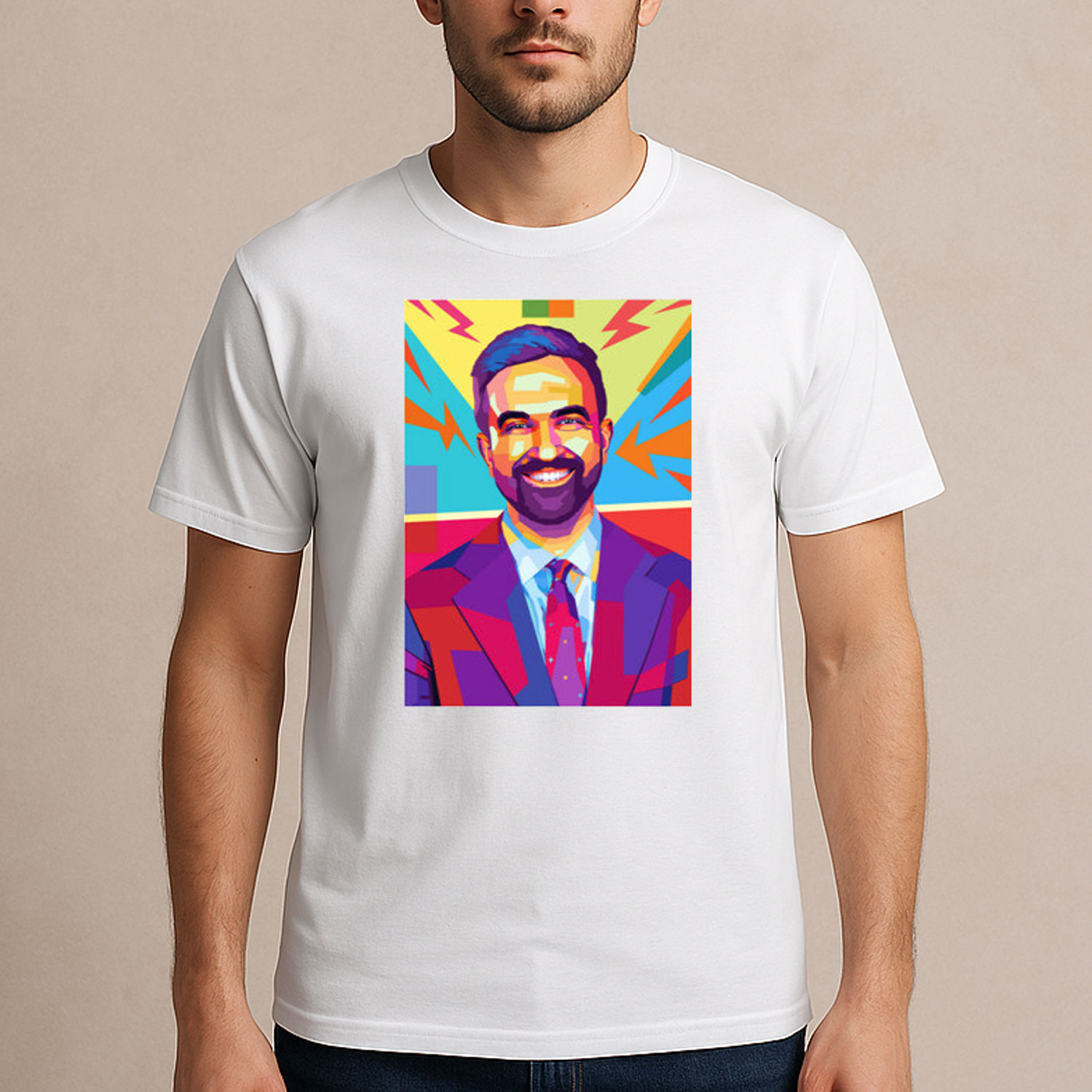 Zohran Mamdani T-Shirt Bold Pop Art NYC Design Campaign Tee Political Presents