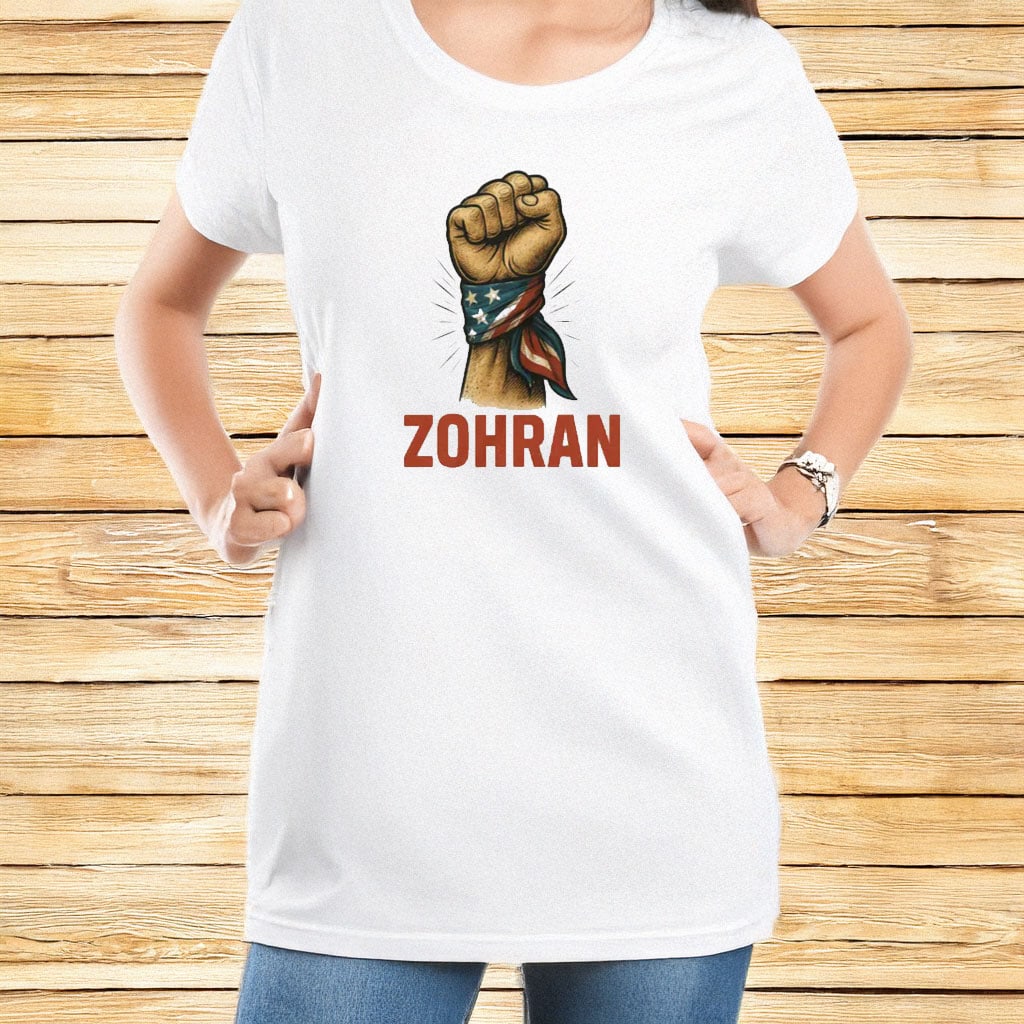 Zohran Mamdani T-Shirt Mamdani NYC Mayor Raised Fist Progressive Tee Gifts For Supporters