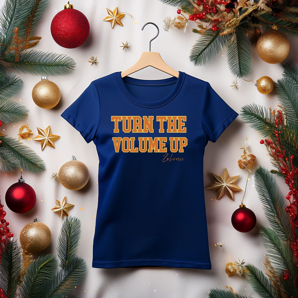 Zohran Mamdani Turn The Volume Up T-Shirt America Politician Tee Zohran Mayor Themed Gifts