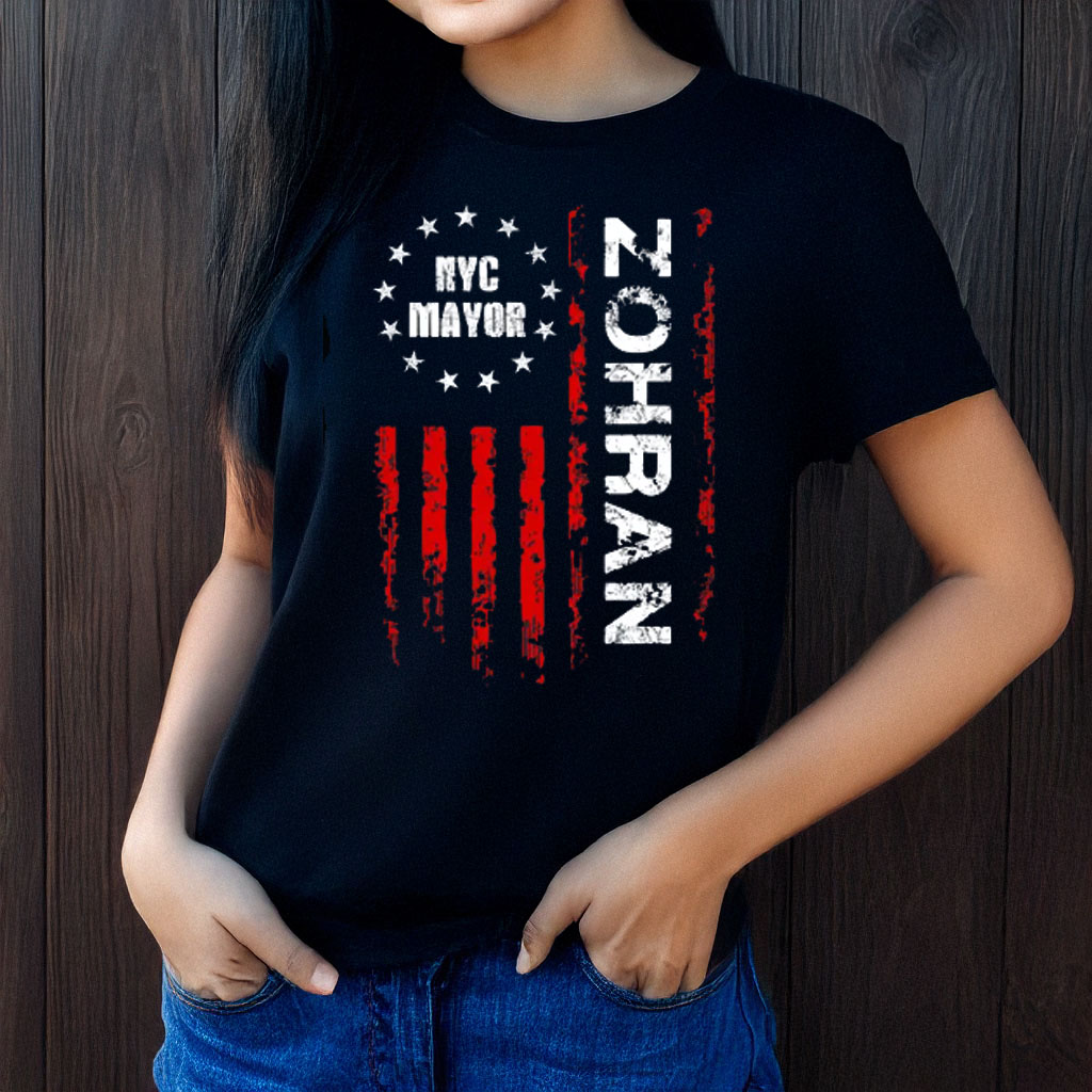 Zohran NYC Mayor T-Shirt Patriotic Distressed Flag Tee Political Activism Gifts