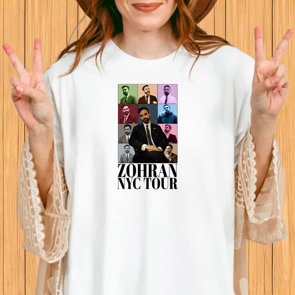 Zohran NYC Tour T-Shirt Progressive Mayor Mamdani 2025 Photo Graphic Funny Shirt Gifts