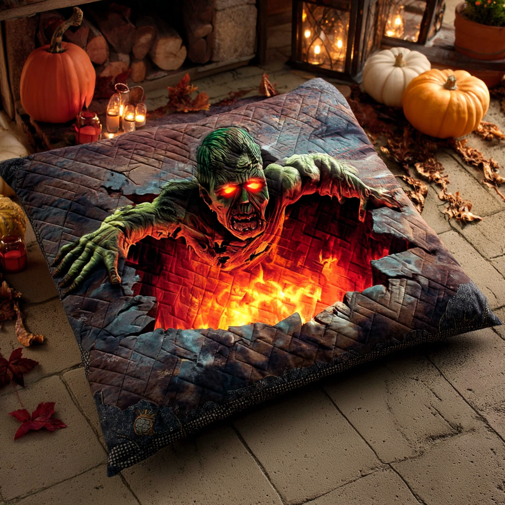 Zombie Rise Quilted Pillow Case Nice Pillow Covers Halloween Gifts For Her