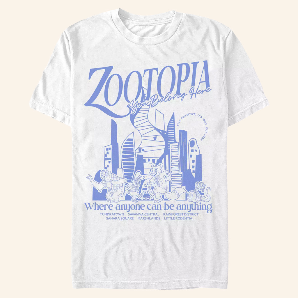 Zootopia Merch Travel Poster T-Shirt You Belong Here Shirt Gifts For Daughters Zootopia Merch Travel Poster T-Shirt You Belong Here Shirt Gifts For Daughters