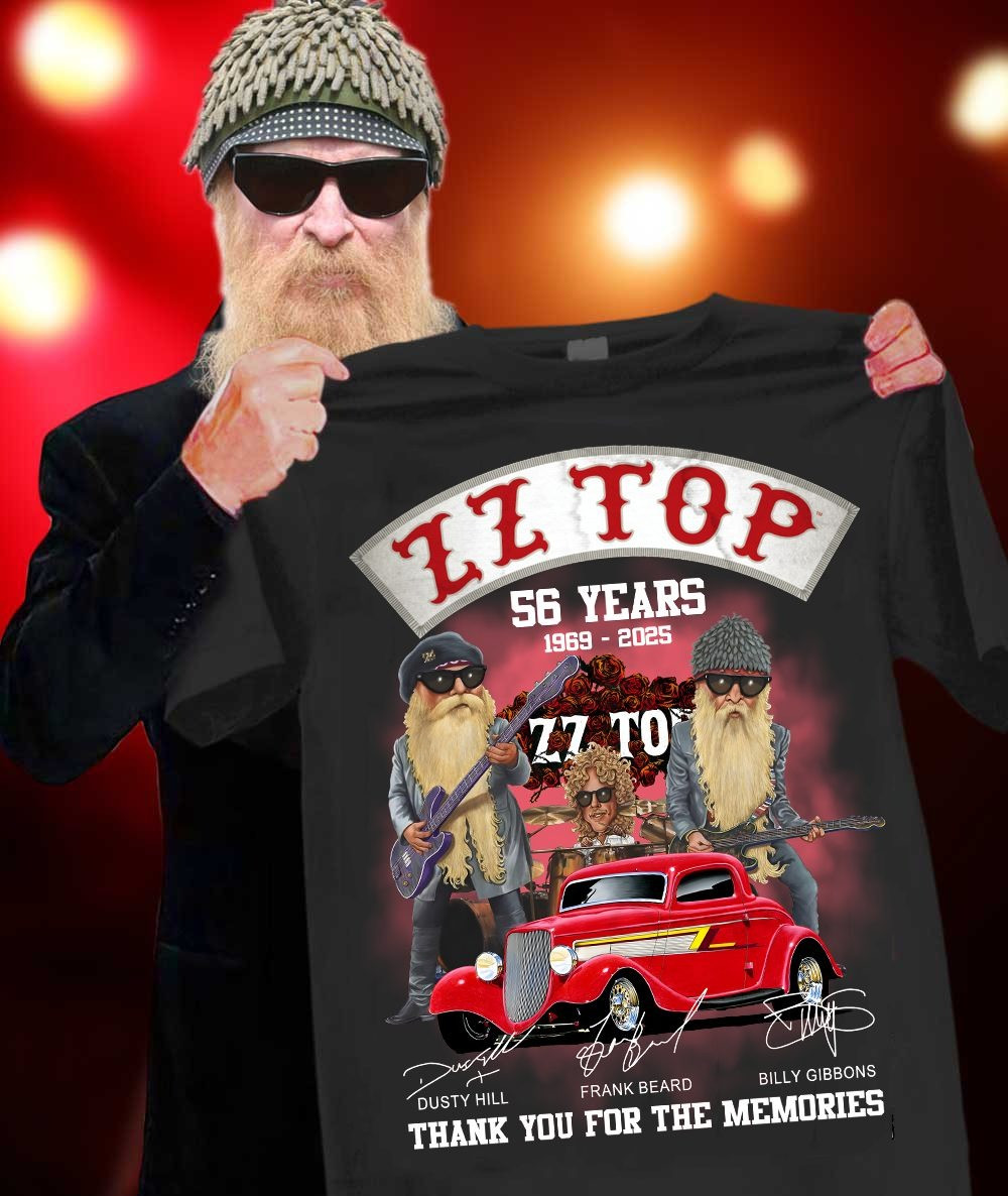 ZZ Top 56 Years Thank You For The Memories Shirt For Music Lovers Gifts For Men Women