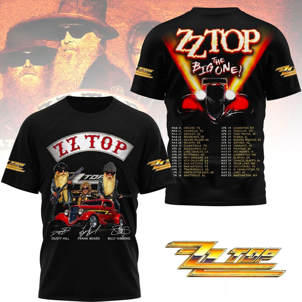 ZZ Top The Big One T-Shirt ZZ Top Merch Gift Ideas For Rock Band Fans