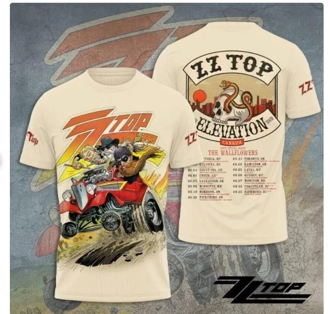 ZZ Top Tour 2025 Shirt 3D Unique Gift For ZZ Top Fans